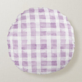 Lila Vita Ränder Baby Shower Rund Kudde