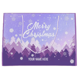 Lila Vita Snö Fredlig skogshuggning Julafton - nyt