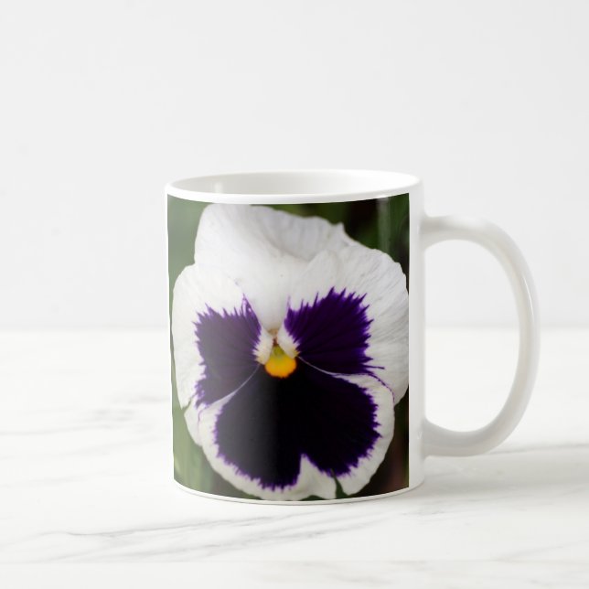 Lila- & vitPansy Kaffemugg (Höger)