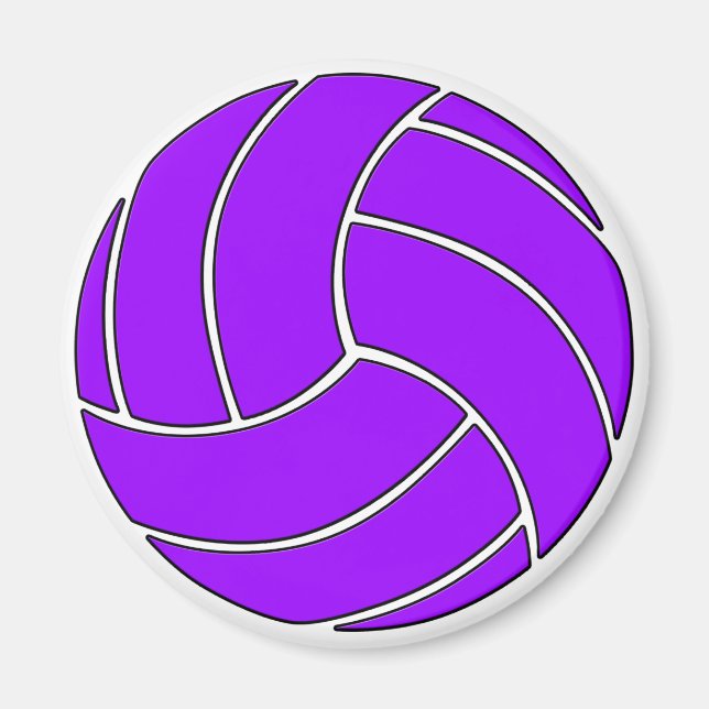 Lila Volleyball Anpassade Iports Player/Coach Magnet (Framsidan)