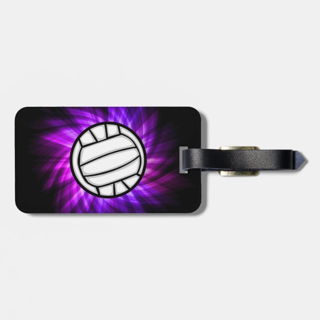 Lila Volleyball Bagagebricka (Baksida Vågrät)