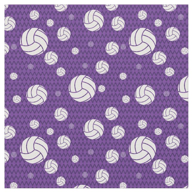 Lila Volleyball Chevron Patterned Tyg (Närbild)