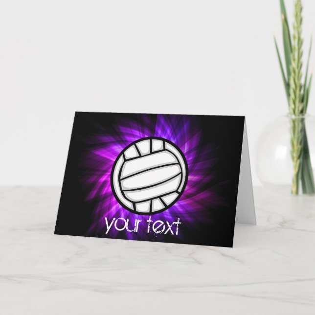 Lila Volleyball Kort (Framsida)