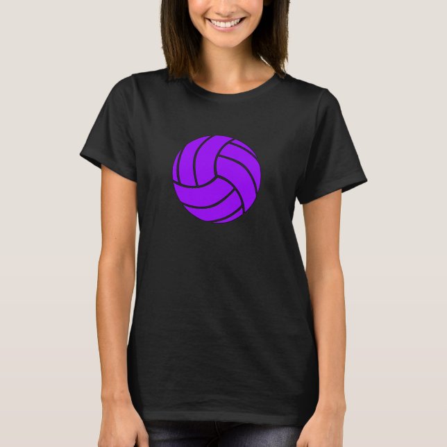 Lila Volleyball Kvinnors T-shirt (Framsida)