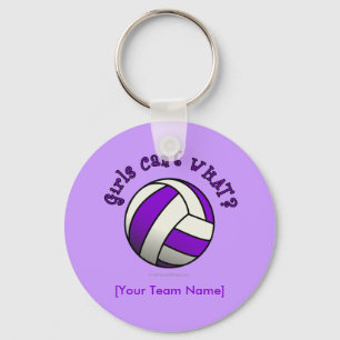 Lila Volleyball Nyckelring