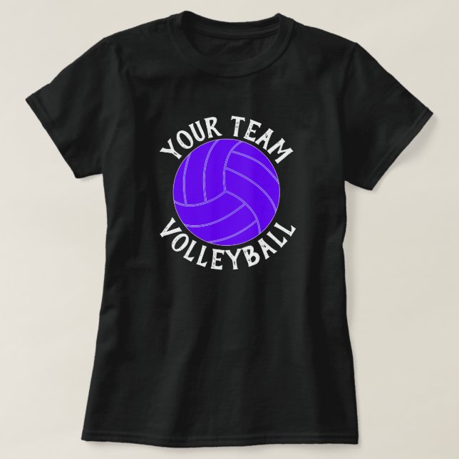 Lila Volleyball Team, Player och nummer T-Shirt (Design framsida)