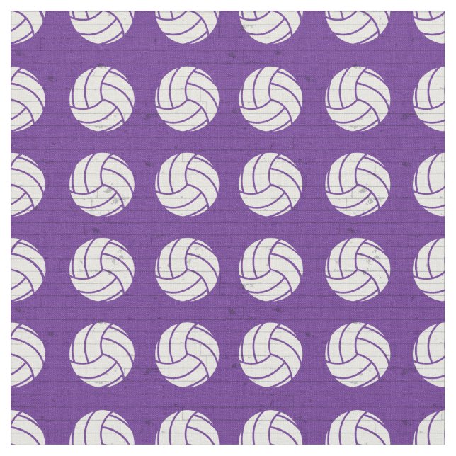 Lila Volleyball Wood Golv Patterned Tyg (Närbild)