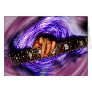 Lila Vortex Guitar Grip Hälsningskort