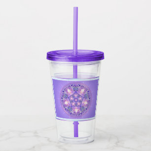 Lila W1-akryltuggare Take Away Mugg