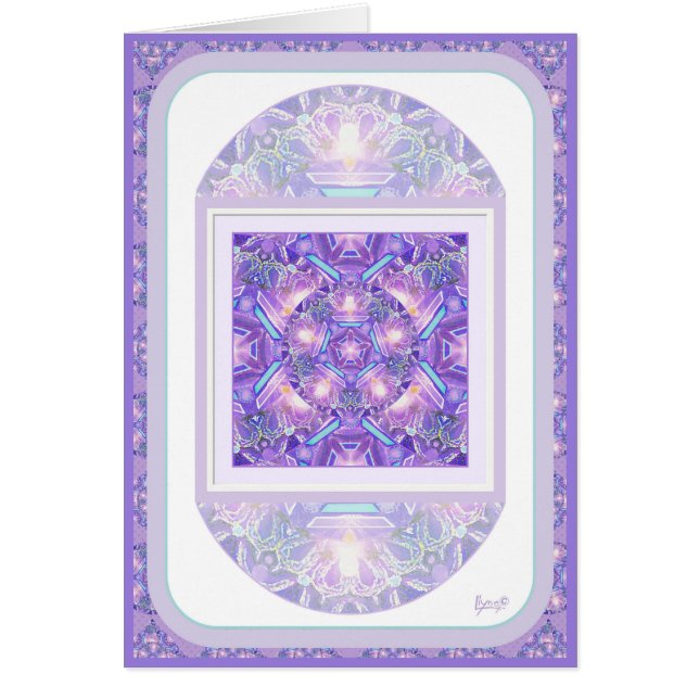 Lila W1-födelsedagskort Hälsningskort (Framsidan)