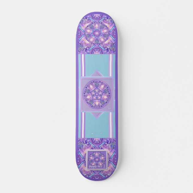 Lila W1 Mini Skateboard Bräda 18,5 Cm (Framsida)