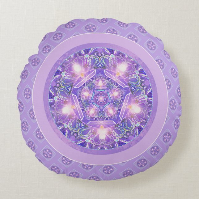 Lila W1 Rund Kudde (Framsidan)