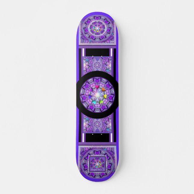 Lila W2 Mini Skateboard Bräda 18,5 Cm (Framsida)