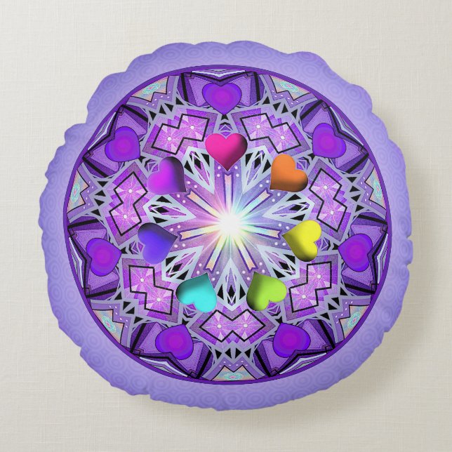 Lila W2 Rund Kudde (Framsidan)