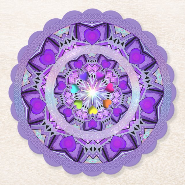 Lila W2 Underlägg Papper (Framsida)