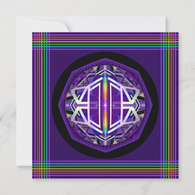 Lila W3 blankkort Spara Datumet (Framsida)