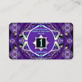 Lila W3-pris Visitkort