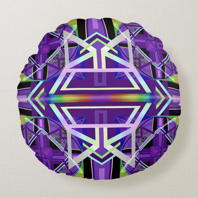 Lila W3 Rund Kudde (Framsidan)