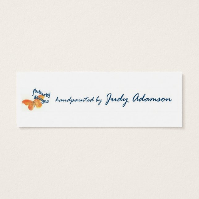 Lila Wallblommas bokmärke Litet Visitkort (Baksidan)