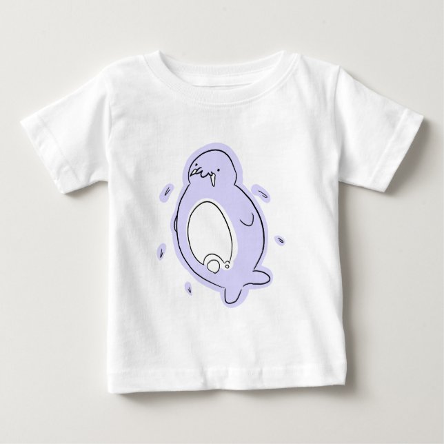 Lila Walrus T Shirt (Framsida)