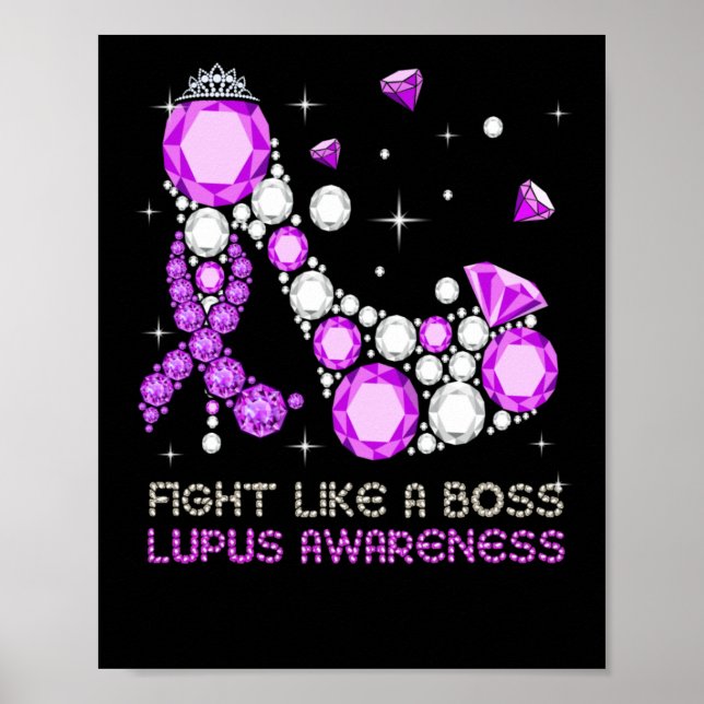 Lila Warrior Fight Lupus som A Chef Poster (Framsidan)