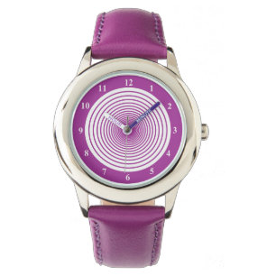 Lila Watch med cirklar - Välj Färg Armbandsur