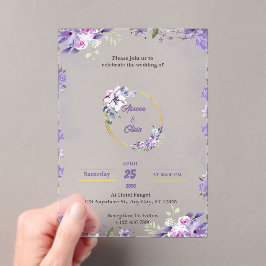 Lila Watercolor Acrylic Wedding Investigations
