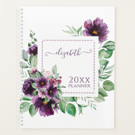 Lila Watercolor Blommigt Botanical | PERSONLIG
