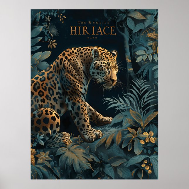 Lila Watercolor Blommigt Botanical Poster (Framsidan)