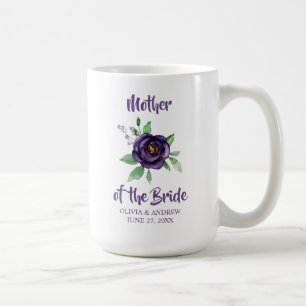Lila Watercolor Blommigt Budens mamma Kaffemugg