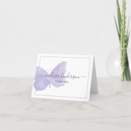 Lila Watercolor Butterfly Tack Kort