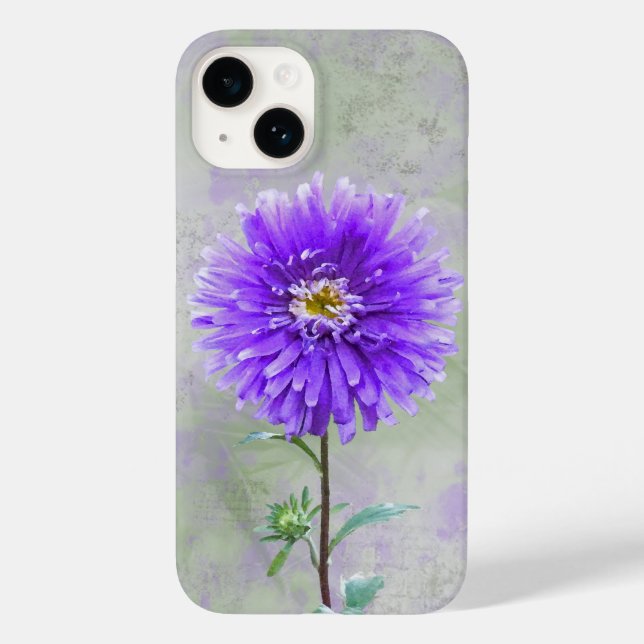 Lila Watercolor Dahlia (Baksida)