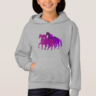 Lila Watercolor Fantasy Horse Back Riding Tröja