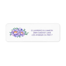 Lila Watercolor Flowers