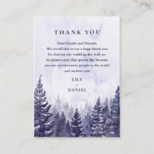 Lila Watercolor Gräs Forest Bröllop Tack