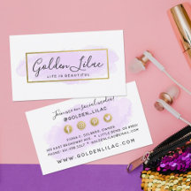 Lila Watercolor & Guld Social Media Network