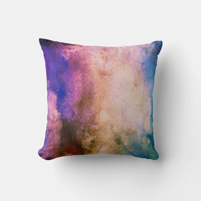 Lila Watercolor Magic Throw Cushion Kudde (Framsida)