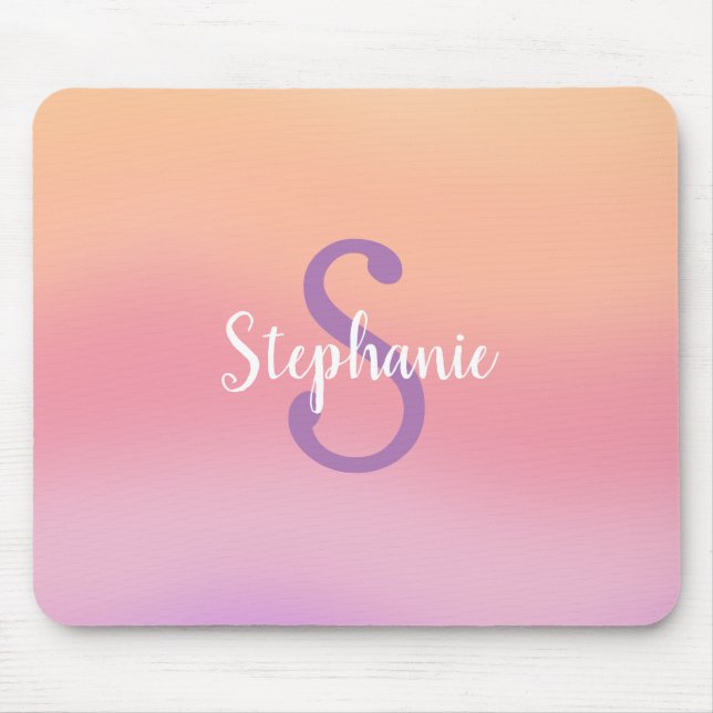 Lila Watercolor Monogram Musmatta (Framsidan)