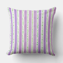 Lila Watercolor Rand Lime Green Dots