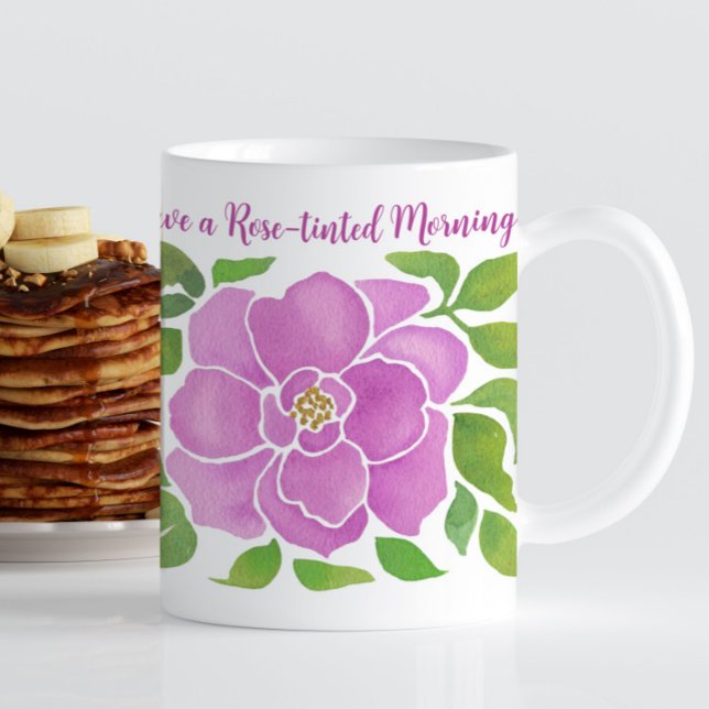 Lila Watercolor Ro Kaffemugg (Skapare uppladdad)