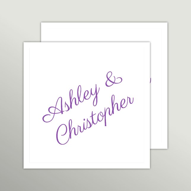 Lila Watercolor Wildblomcocktail Party Pappersservett (Skapare uppladdad)