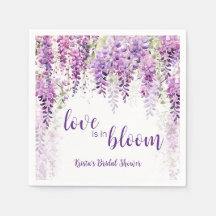 Lila Watercolor Wisteria Möhippa