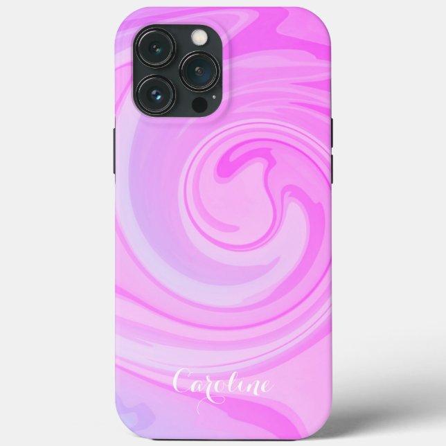 Lila Wave Abstrakt, Inspirief iphone case (Baksida)
