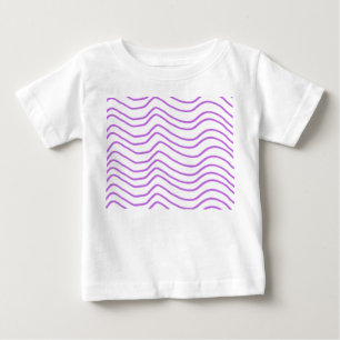 Lila Wave Mönster Kids T-Shirt