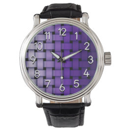 Lila Weave Watch w Vintage Leather Strap Armbandsur