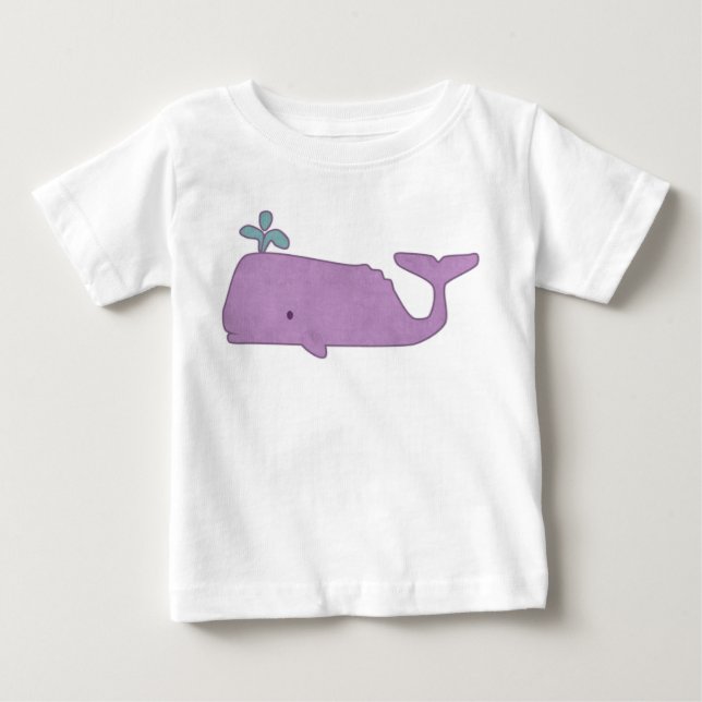 Lila Whale Baby Shirt Tee (Framsida)