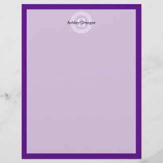 Lila Whgrekiska Nyckel Rnd Ram Initial Monogram