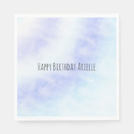 Lila White Aqua Blue Tie Dye Pappersservett