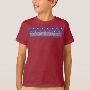 Lila White Checkad Polka Dot Blommigt Damask Art Tee