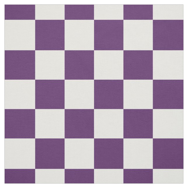 Lila White Checkerboard Square Mönster Tyg (Provkarta)